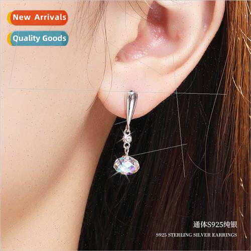 Koreasimple s925 silver earrings female niche 2023 new tide