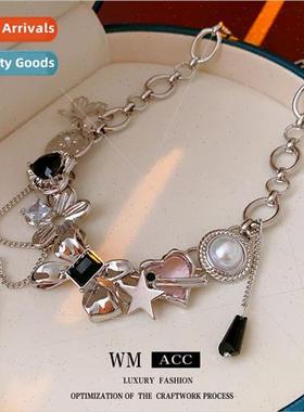 Diamond Pearl Butterfly Heart Star Crystal Necklace che Coll