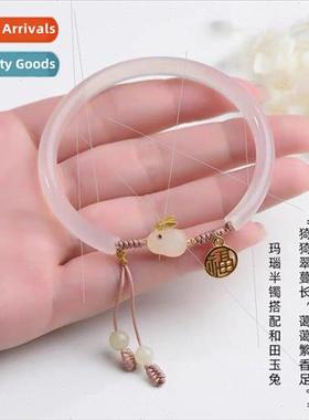 Former rabb like brocade bracelet women summer wh jade rabb