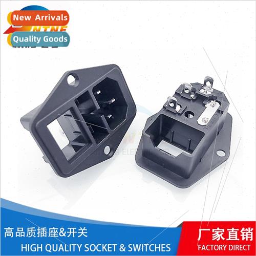 3-in-1 AC Power Socket DB-14-019 Brass Pins Fused Swched