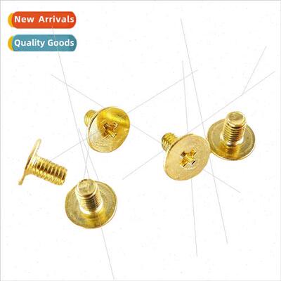 Gold-colored thin head screws Gold-plated large flat head sc