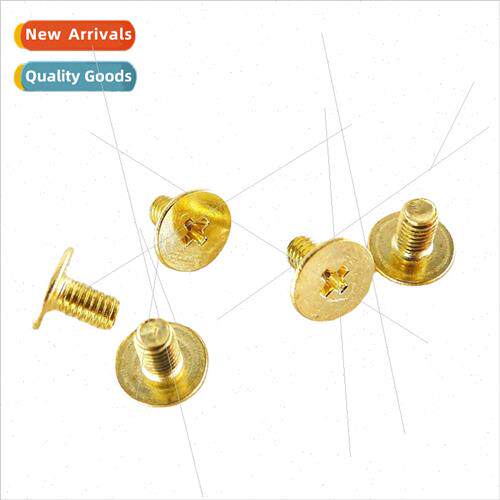 Gold-colored thin head screws Gold-plated large flat head sc