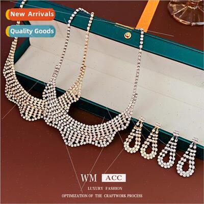 Electroplating hollow super sparkling zirconia necklace coll