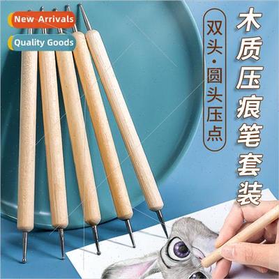 Color pencil indentation pen sketching flower embossing pen