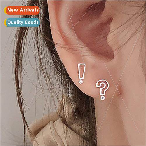 new earrings question mark exclamation point simple fashion