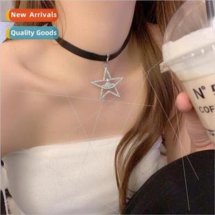 collar neck chain bone choker Diablo leather
