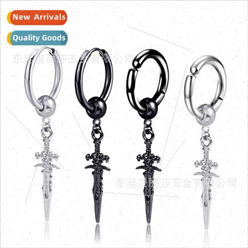 Retro punk ringing arrow hip-hop set couple earrings tide ma