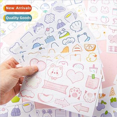 Wring bubble handbook stickers cute cartoon girl ins handboo