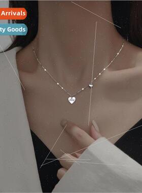 LOVE monogrammed love heart necklace fashion collarbone chai