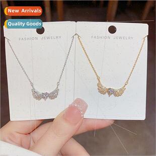 Angel Exquise Women Fashion Necklace Love Zirconia Wings
