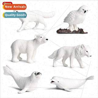 Animal toys solid beluga whale polar bear seal arctic fox wo