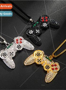 Full Diamonds Gamepad Handle Necklace Childhood Memory Neckl