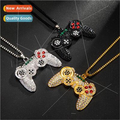 Full Diamonds Gamepad Handle Necklace Childhood Memory Neckl