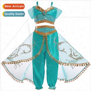 Jasmine Princess Dress Aladdin Lamp Princess Dress Set Europ