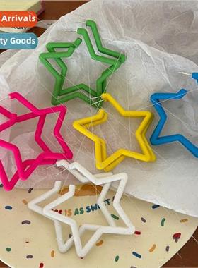 Dopamine oversized fried set earrings female pentagonal earr