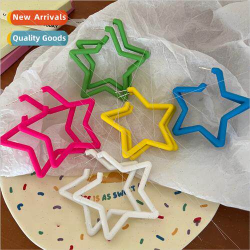 Dopamine oversized fried set earrings female pentagonal earr