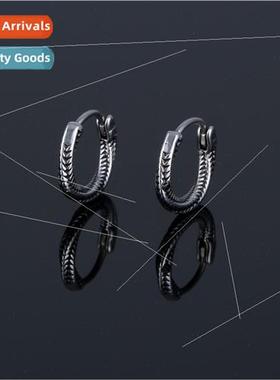 Europe fall new ear buckle earrings stainless steel tanium s