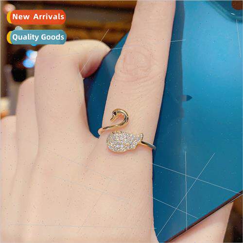 Diamond Swan Ring Women Fashion Index Finger Ring Open Ring