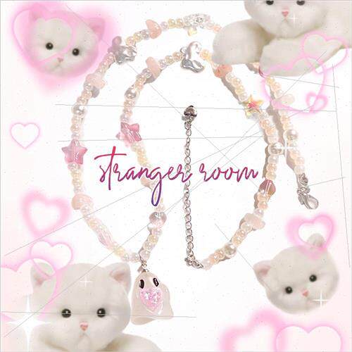 Weird Boing Room Ghost Beaded Necklace y2k Spice Girls Cute