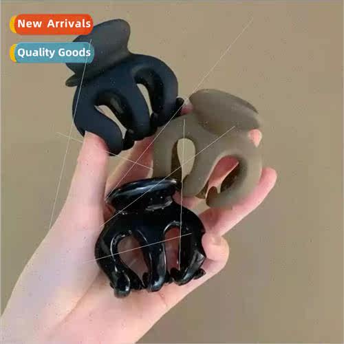 Black frosted scrunchies high ponytail scrunchies hair clips