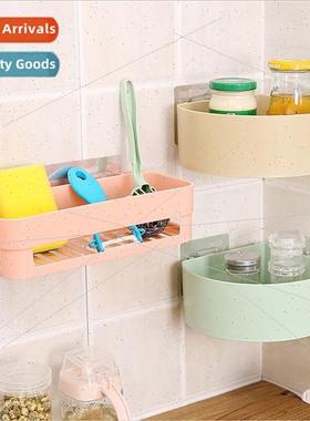 Plastic No-Punch Triangle Shelf Bathroom Organizer Makeup Ba