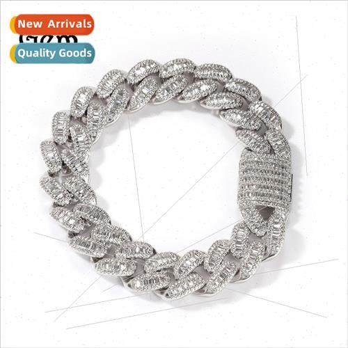 New 14MMT Square Zirconia Hip Hop Men Bracelet Retro Punk In