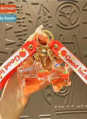 Tomato keychain acrylic keychain quicksliquid crystal floati