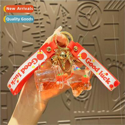 Tomato keychain acrylic keychain quicksliquid crystal floati
