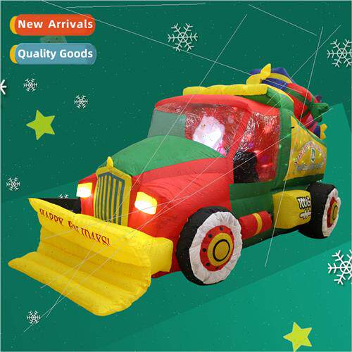 New inflatable santa claus christmas snowplow lighted air mo