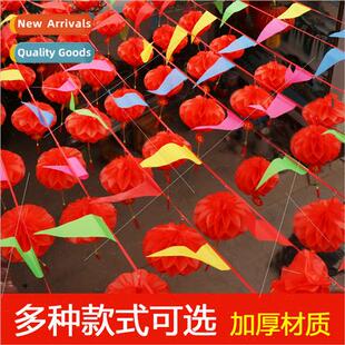 colorful ceremony opening happ yard decoration flags Wedding