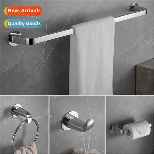 Bathroom towel rack single rod wall-mounted bathroom shelf t