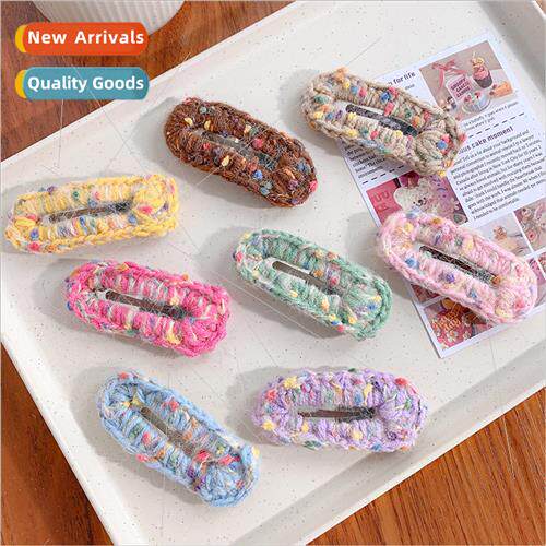 hairpin ins side clip plush cute hairpin y2k dopamine wool a