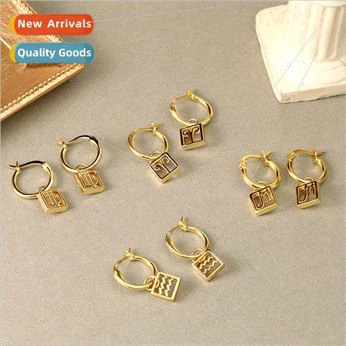 Earrings 925 silver female earrings round face thin retro Eu