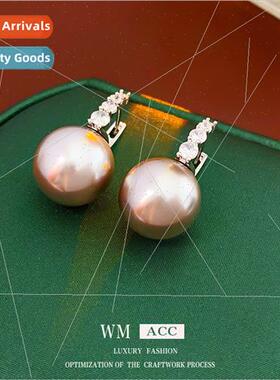 Electroplating diamond pearl earring clasp niche earrings fa