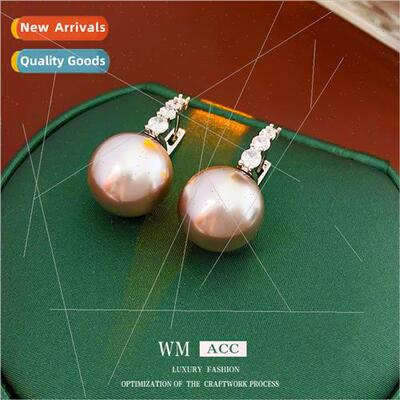Electroplating diamond pearl earring clasp niche earrings fa