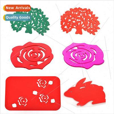 Creative hollow flower-shaped -slip coaster anti-scald coast