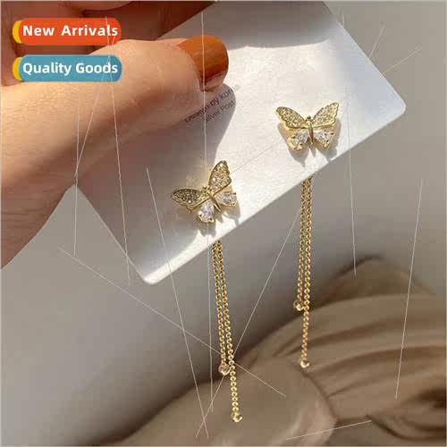 S925 silver needle Korea summer fresh earrings a two wear bu