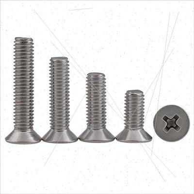 304 ANSIB18.6.3F inch flat head Phillips machine screws 6#-3