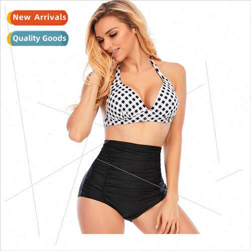 Two Piece Spl High Waist Bikini Swimsu Tie Europe Swimwear S