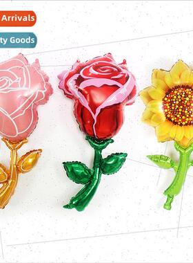 Roses sunflower shape aluminum foil balloon birthday party d