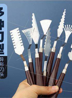 9 types flower scraper myriad knife color mixing knife shape