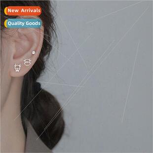 Cow qi rushing day Chinese Zodiac Year Ox earrings new wave