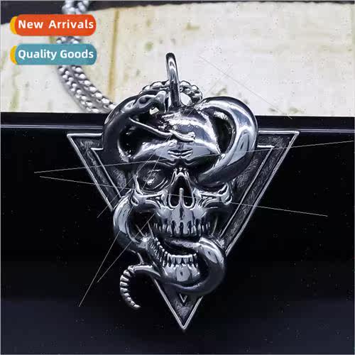 Triangle pendant vintage dark wind skull accessories set men