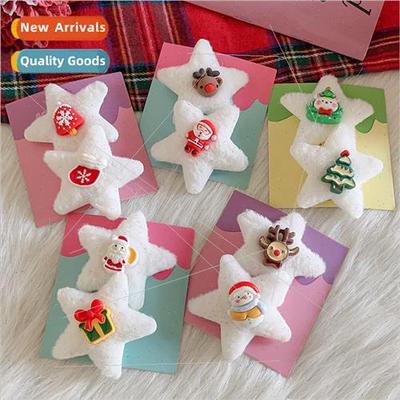 Christmas Hair Clip Set Cute Hair Accessories Plush Duckbill