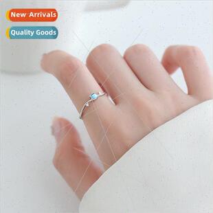 Open Gradient Color Moonstone Ring Women mple Proposal Sense