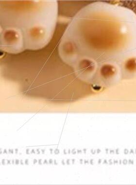 Whe jade linden cat claw earrings 2022 new tide female delic