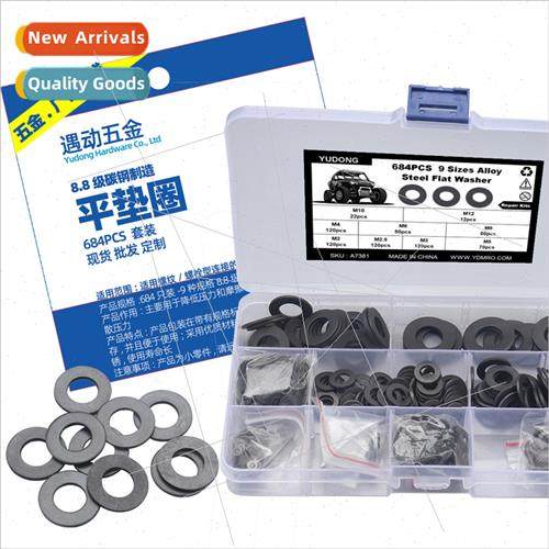 684pcs boxed-9 kinds specifications 8.8 grade blackened flat