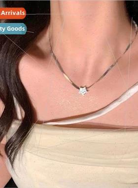 Star snake bone chain necklace women neck hip hop stacking s