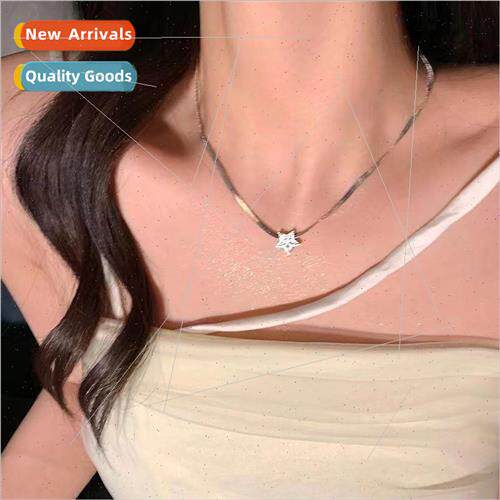 Star snake bone chain necklace women neck hip hop stacking s