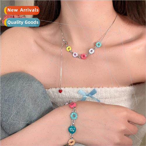 Dopamine Wear Colorful Donut Drawstring Necklace che Rainbow